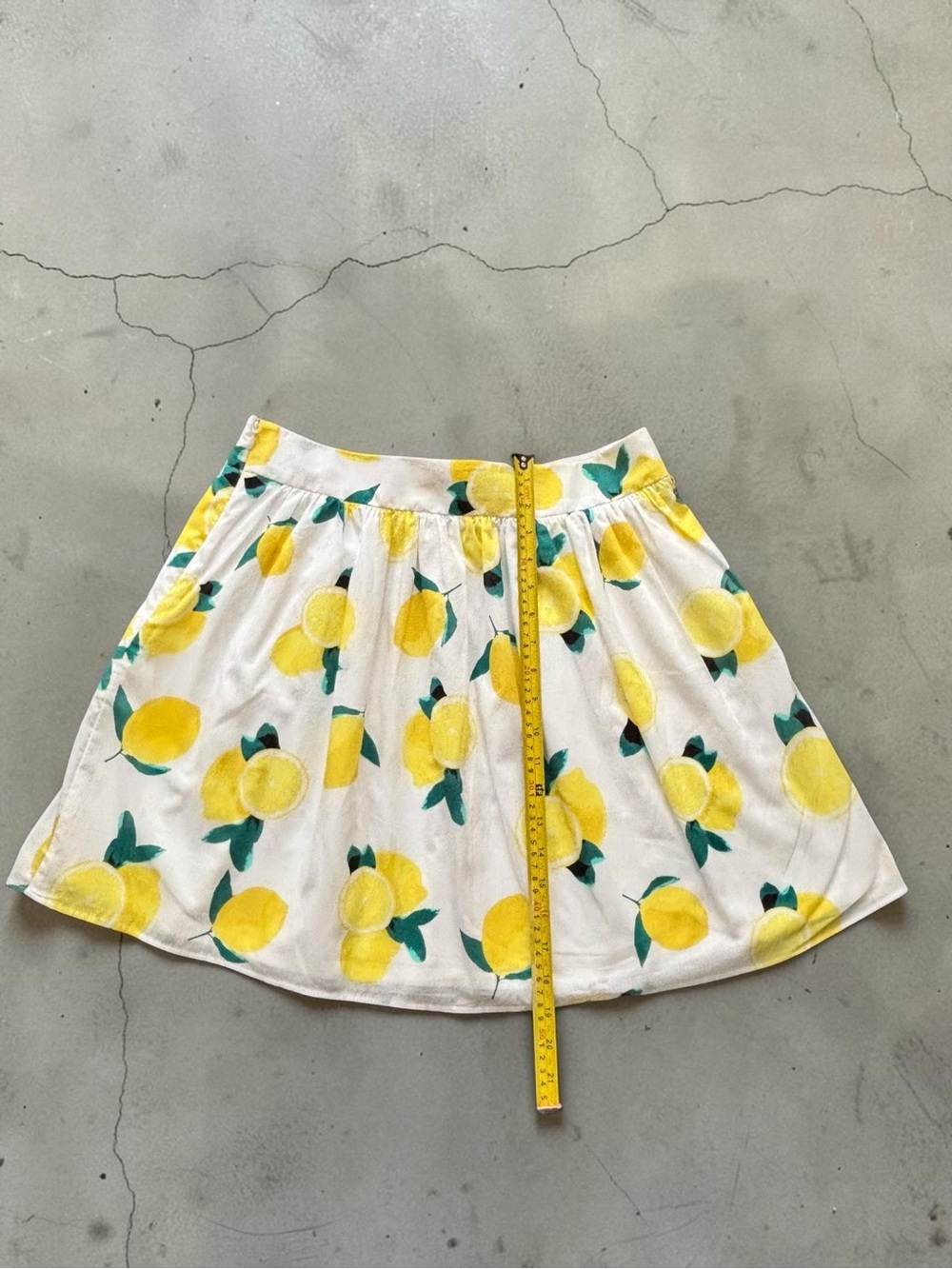 Cynthia Rowley Lemon Print Mini Skirt Size 10 Amalfi Coastal Cottagecore Summer - Picture 2 of 10